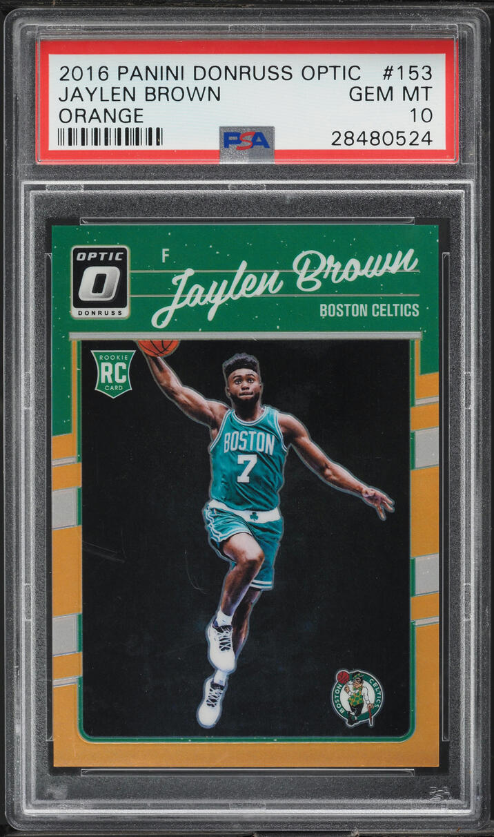 2016 Donruss Optic Orange Jaylen Brown ROOKIE /199 #153 PSA 10 GEM MINT - Main Image