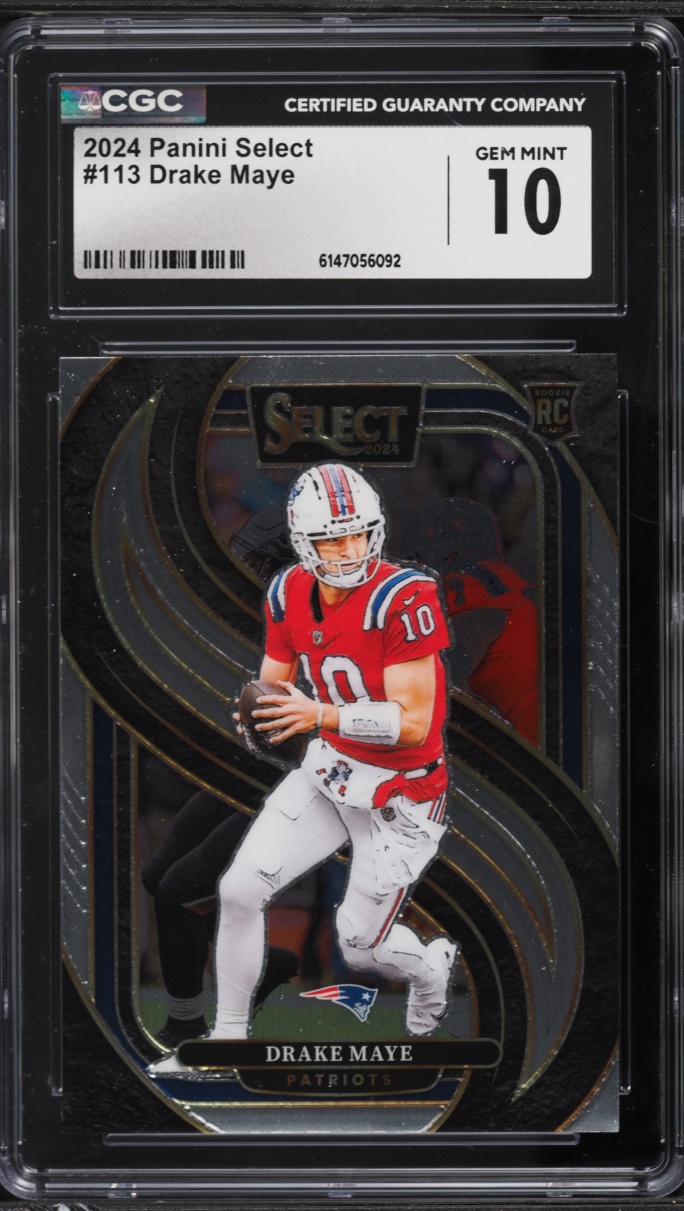 2024 Select Premier Level Drake Maye ROOKIE #113 CGC 10 GEM MINT