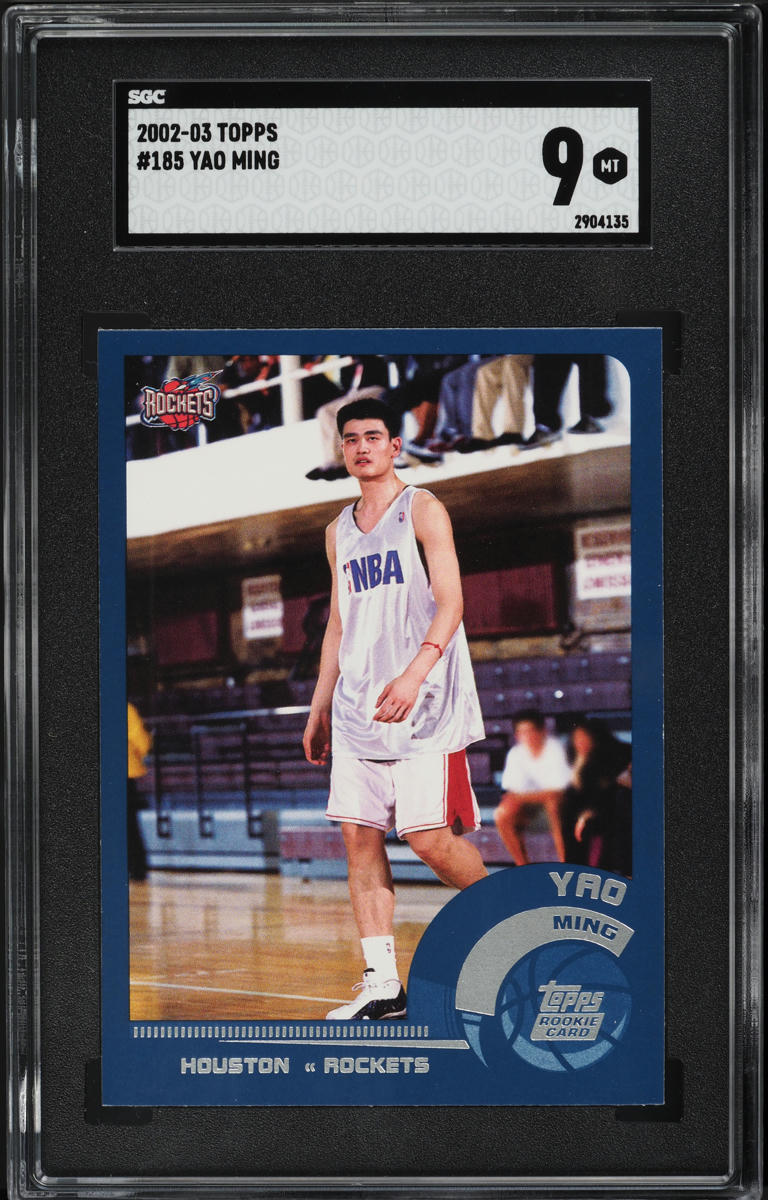 2002 Topps Basketball Yao Ming ROOKIE #185 SGC 9 MINT