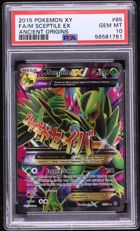 2015 Pokemon XY Ancient Origins Gold Rare M Sceptile EX #85 PSA 10 GEM MINT