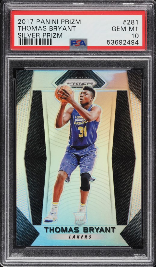 2017 Panini Prizm Silver Prizms Thomas Bryant ROOKIE #281 PSA 10 GEM MINT