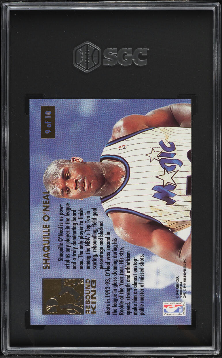 1993 Ultra Rebound King Shaquille O'Neal #9 SGC 10 GEM MINT