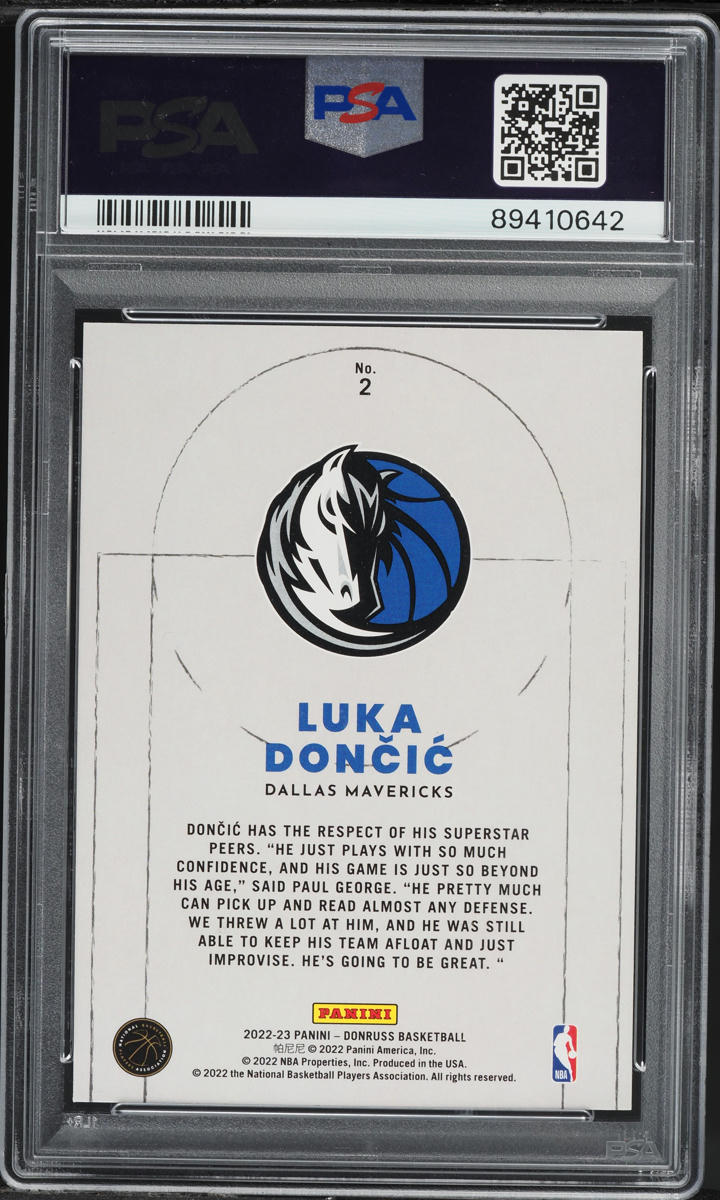 2022 Donruss Craftsmen Press Proof Luka Doncic #2 PSA 10 GEM MINT