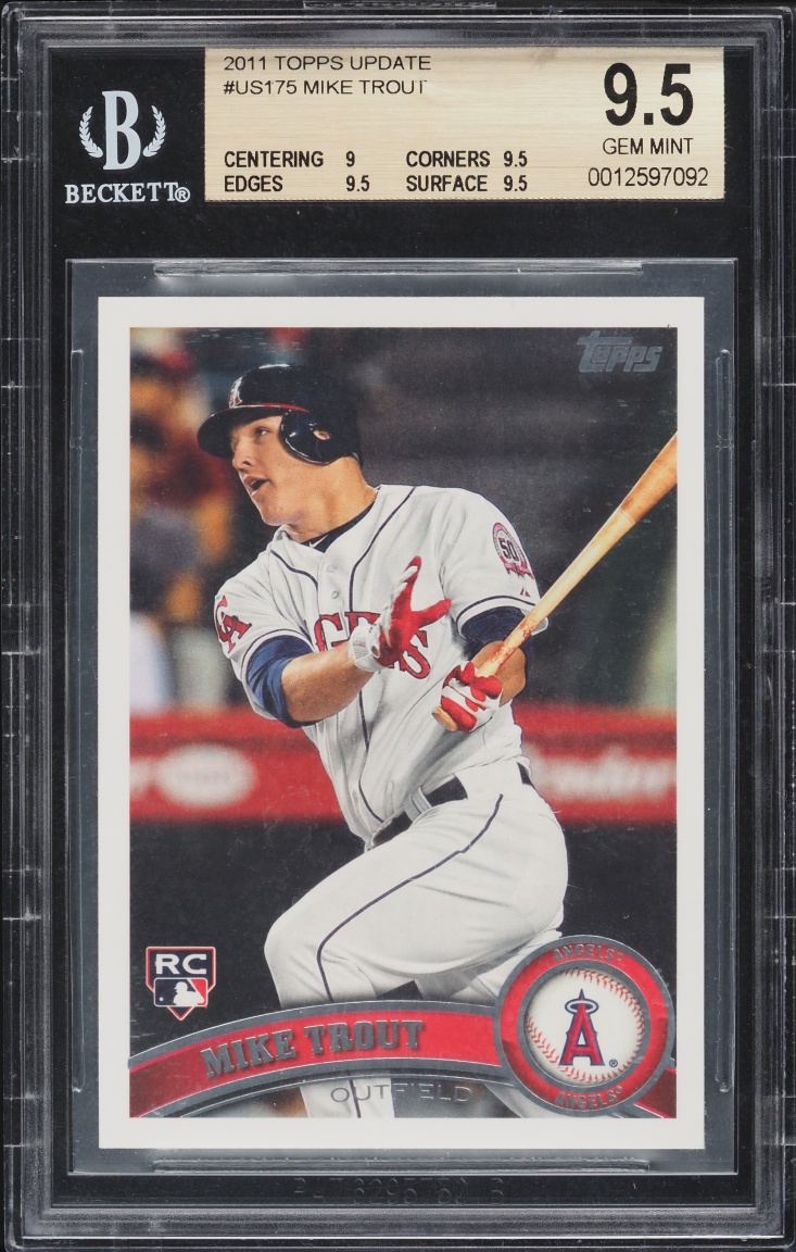 2011 Topps Update Mike Trout ROOKIE #US175 BGS 9.5 GEM MINT