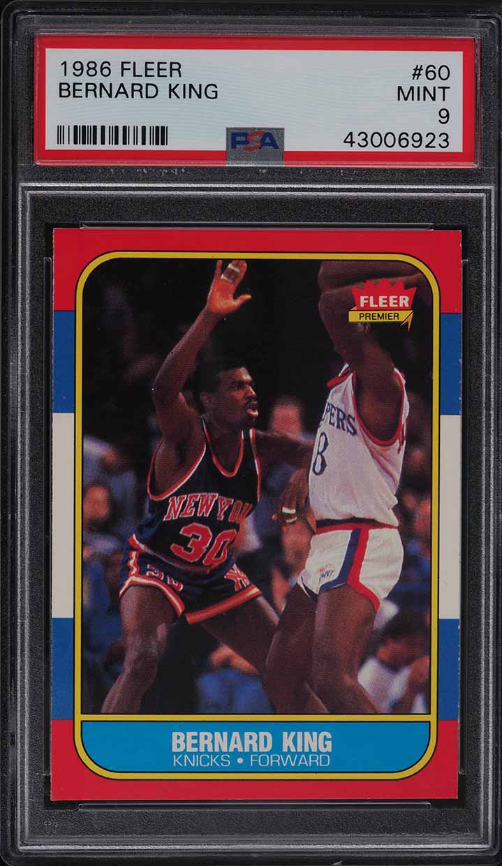 1986 Fleer Basketball Bernard King #60 PSA 9 MINT