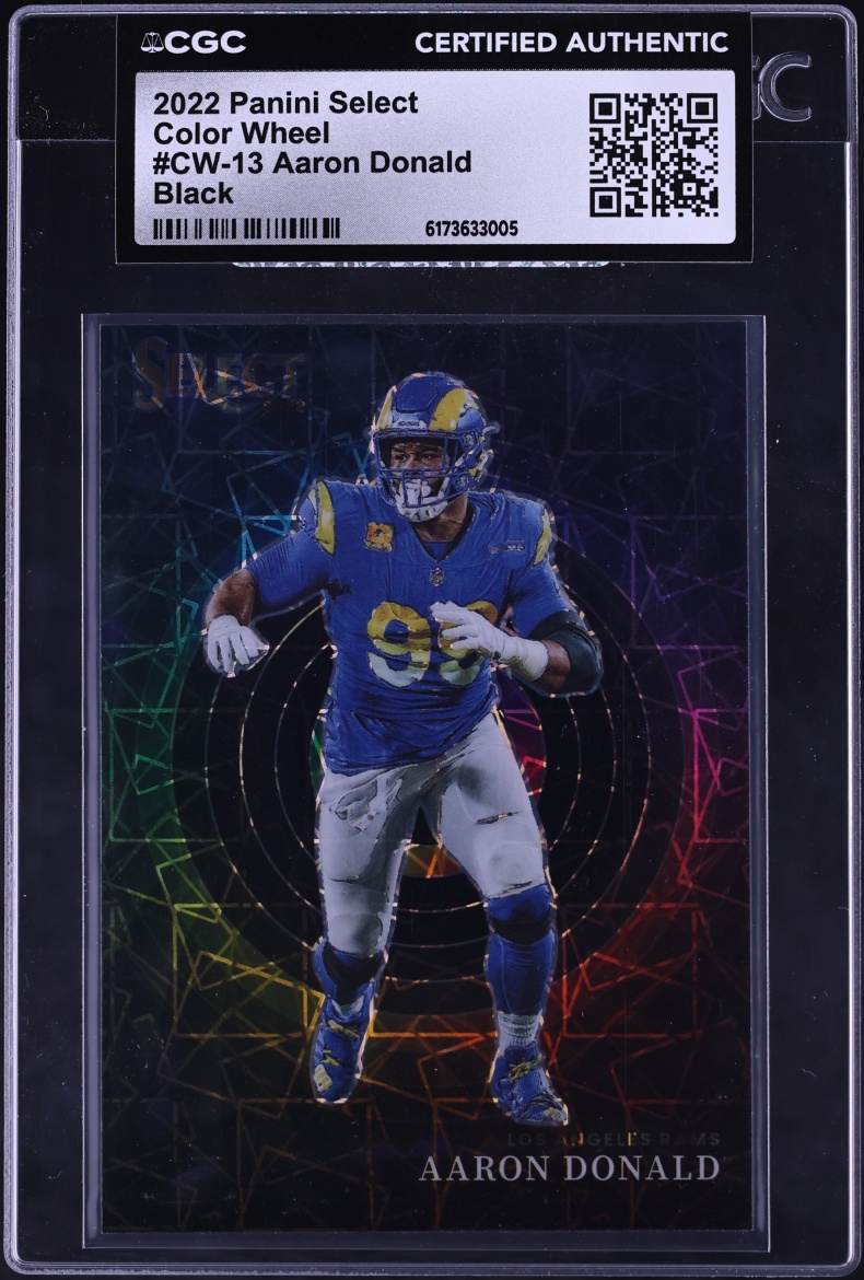 2022 Select Color Wheel Black Aaron Donald 1/1 #CW-13 CGC AUTH