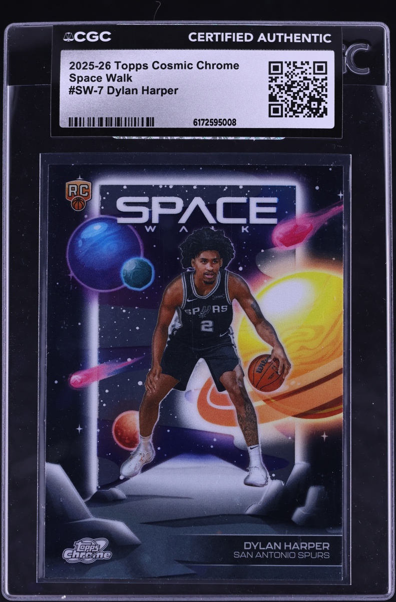 2025 Topps Chrome Cosmic Space Walk Dylan Harper ROOKIE #SW-7 CGC AUTH