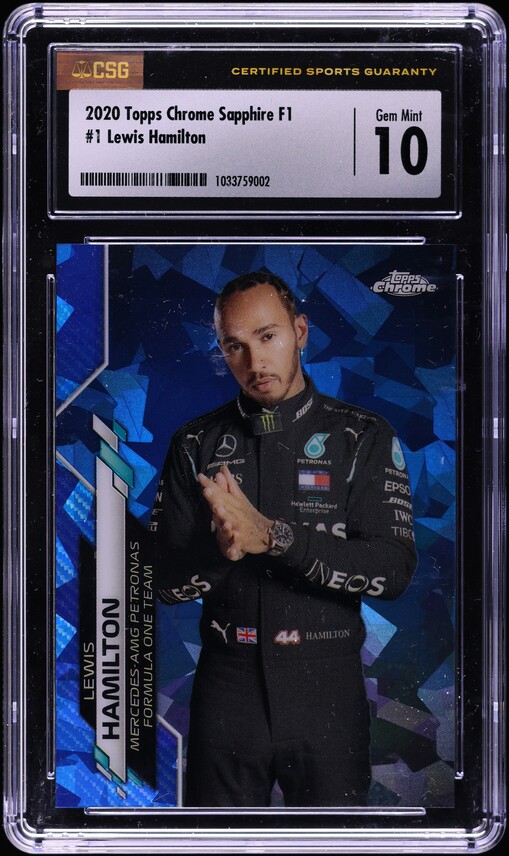 2020 Topps Chrome Formula 1 F1 Lewis Hamilton #1 PSA 10 GEM MINT