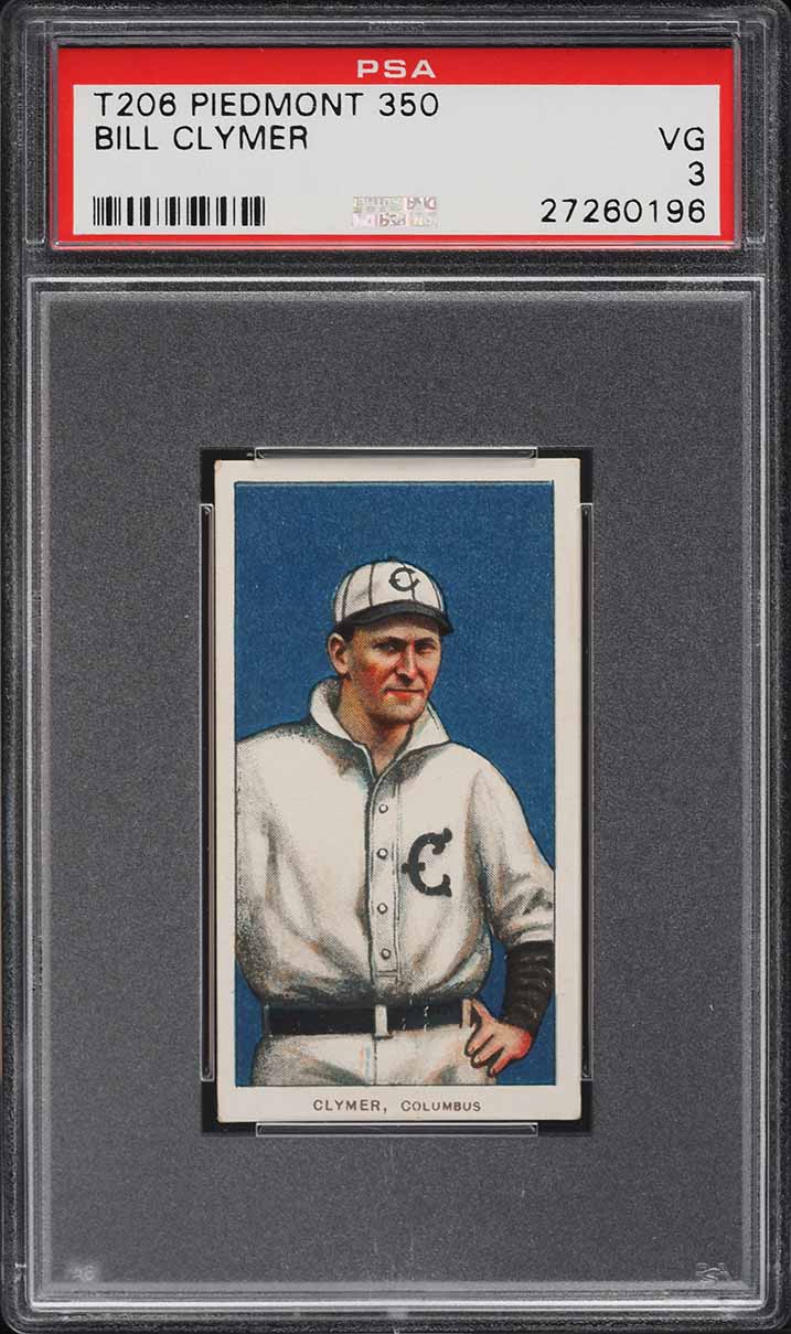 1909-11 T206 Bill Clymer PIEDMONT PSA 3 VG