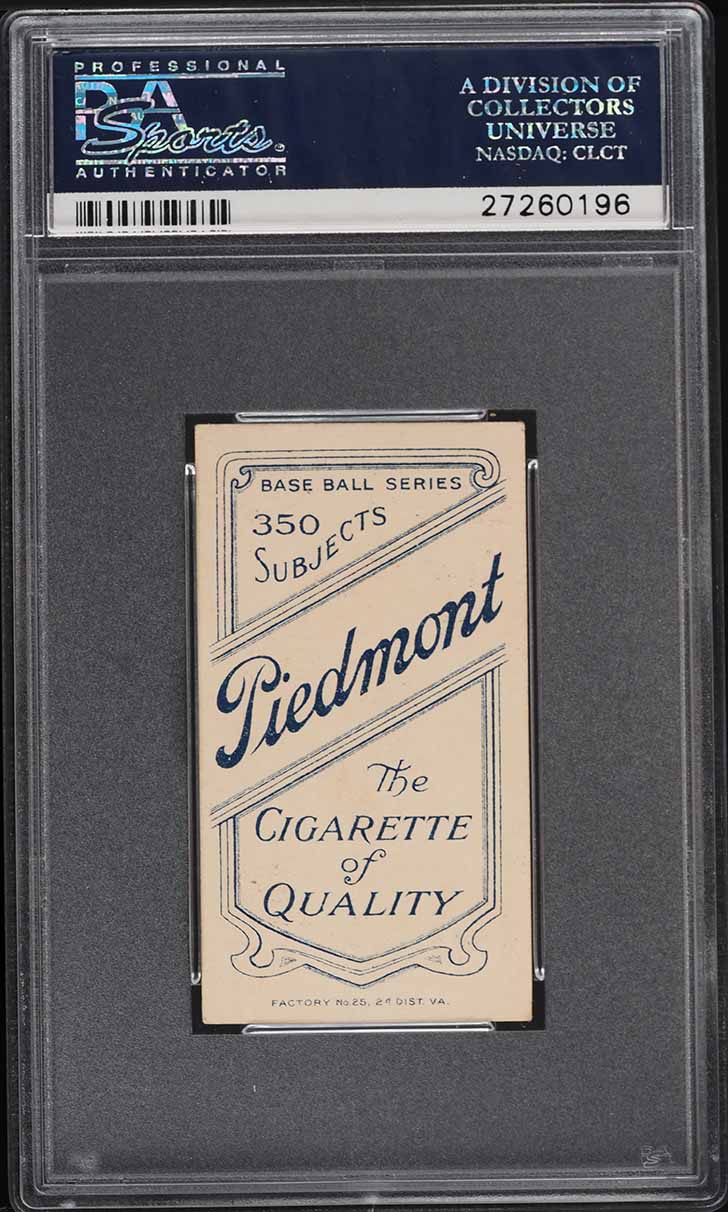 1909-11 T206 Bill Clymer PIEDMONT PSA 3 VG