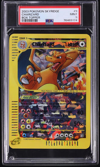 2003 Pokemon Skyridge Box Topper Charizard #9 PSA 9 MINT