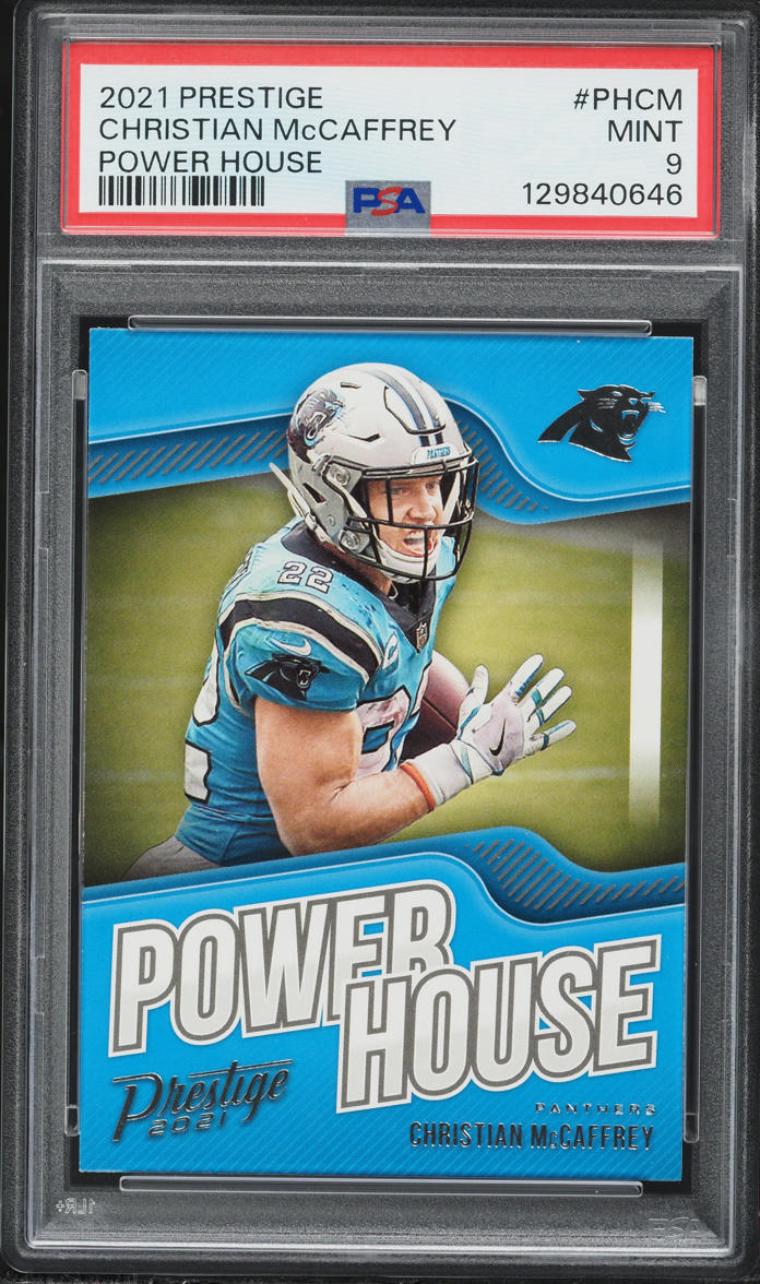 2021 Panini Prestige Power House Christian McCaffrey #PH-CM PSA 9 MINT