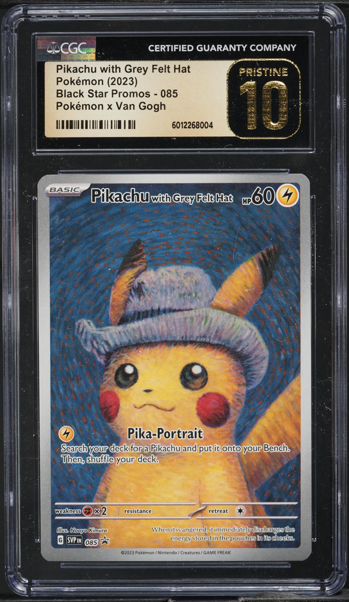 2023 Pokemon SV Promo Van Gogh Pikachu With Grey Felt Hat #85 CGC 10 PRISTINE