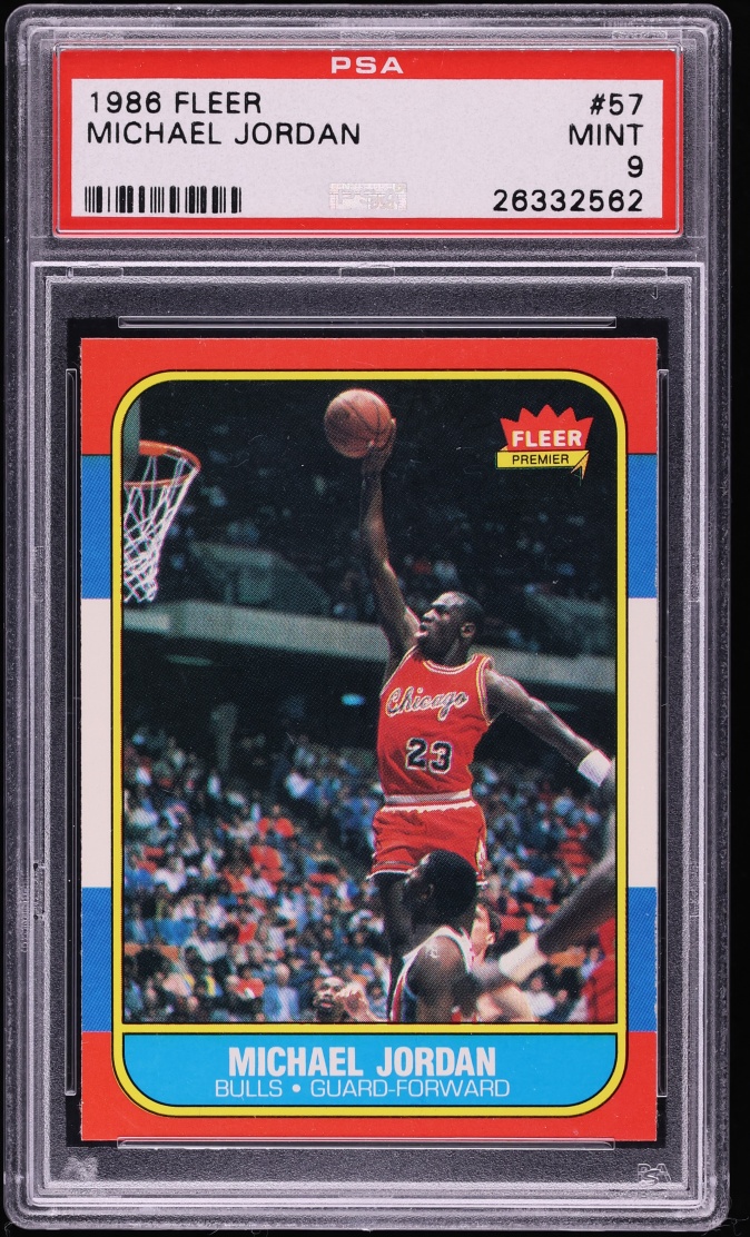 1986 Fleer Basketball Michael Jordan ROOKIE #57 PSA 9 MINT