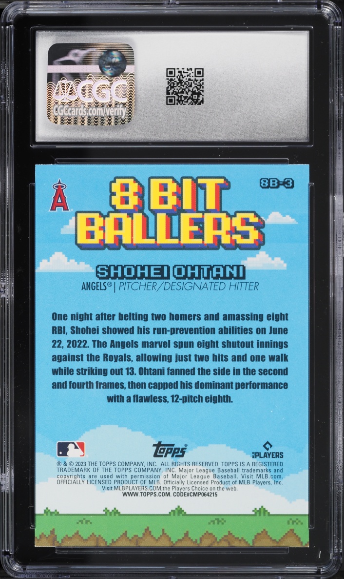 2023 Topps Big League 8-Bit Ballers Shohei Ohtani #8B-3 CGC 10 GEM MINT