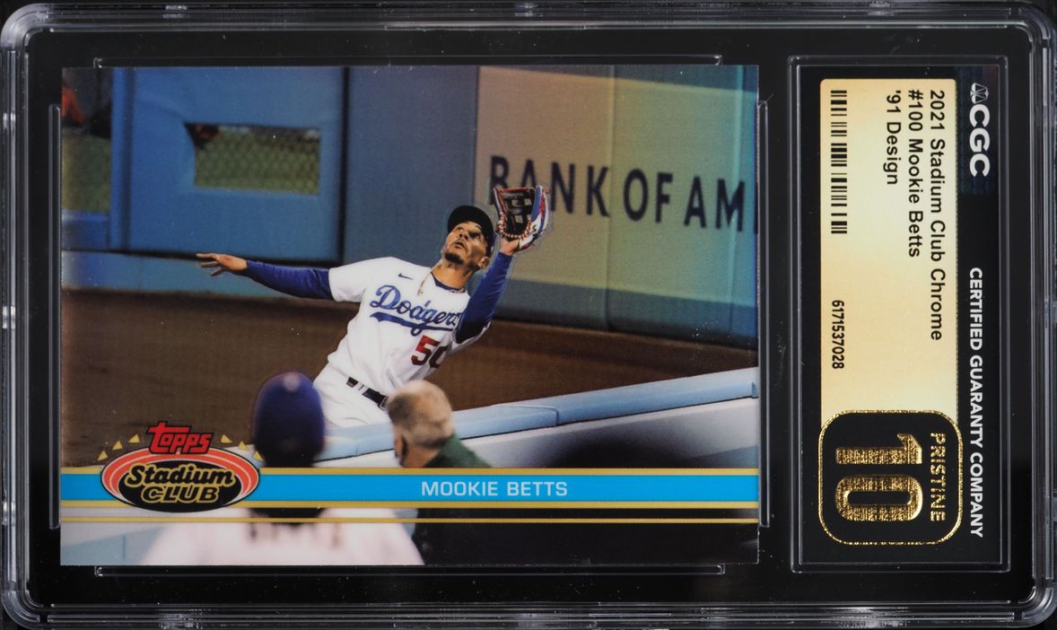 2021 Stadium Club Chrome '91 Design Mookie Betts #100 CGC 10 PRISTINE