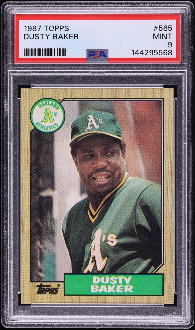 1987 Topps Dusty Baker #565 PSA 9 MINT