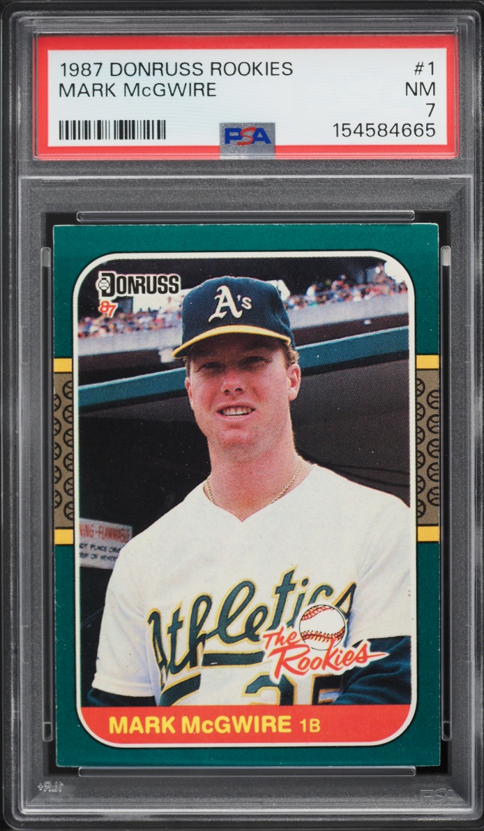 1987 Donruss Mark McGwire ROOKIE #1 PSA 7 NRMT