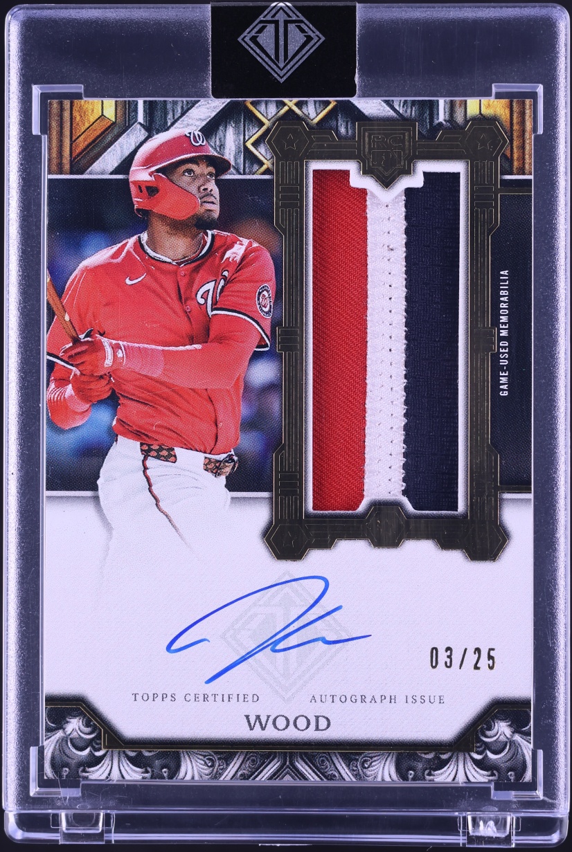 2025 Topps Transcendent Collection Showcase James Wood ROOKIE PATCH AUTO /25 #RSPA-JW