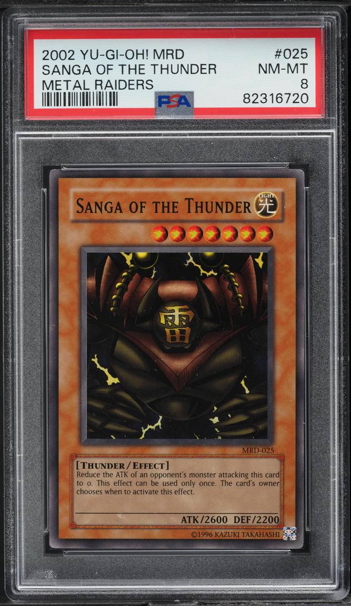 2002 Yu-Gi-Oh! Metal Raiders Sanga Of The Thunder #MRD-025 PSA 8 NM-MT