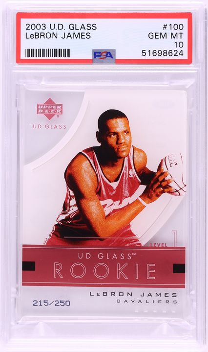 2003 Upper Deck Glass LeBron James ROOKIE /250 #100 PSA 10 GEM MINT