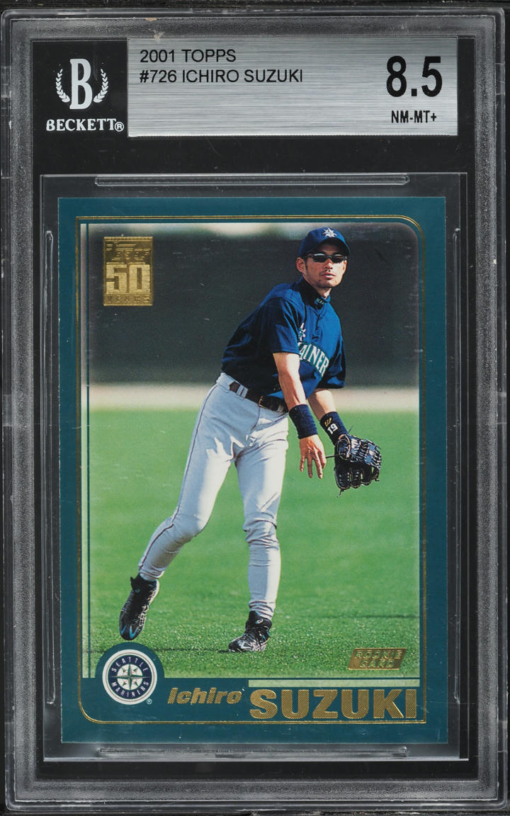 2001 Topps Ichiro Suzuki ROOKIE #726 BGS 8.5 NM-MT+