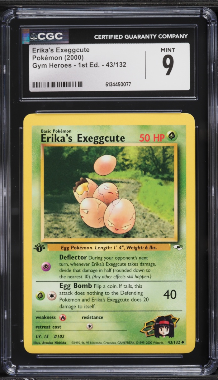 2000 Pokemon Gym Heroes 1st Edition Erika's Exeggcute #43 CGC 9 MINT