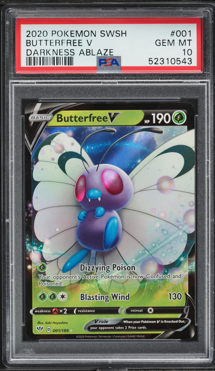 2020 Pokemon Sword & Shield Darkness Ablaze Butterfree V #1 PSA 10 GEM MINT - Main Image
