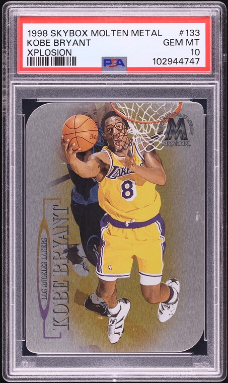 1998 Skybox Thunder Noyz Boyz Die-Cut Kobe Bryant #3 PSA 7 NRMT on