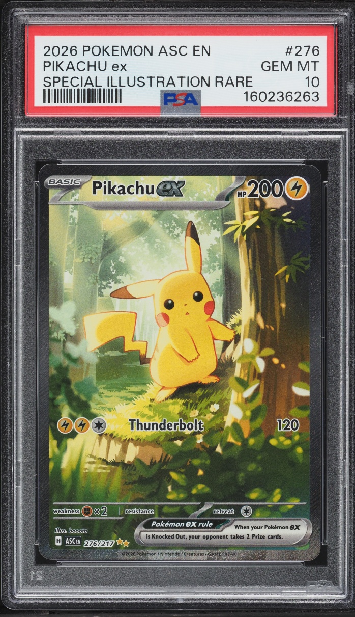 2026 Pokemon Mega Evolution Ascended Heroes SIR Pikachu ex #276 PSA 10 GEM MINT
