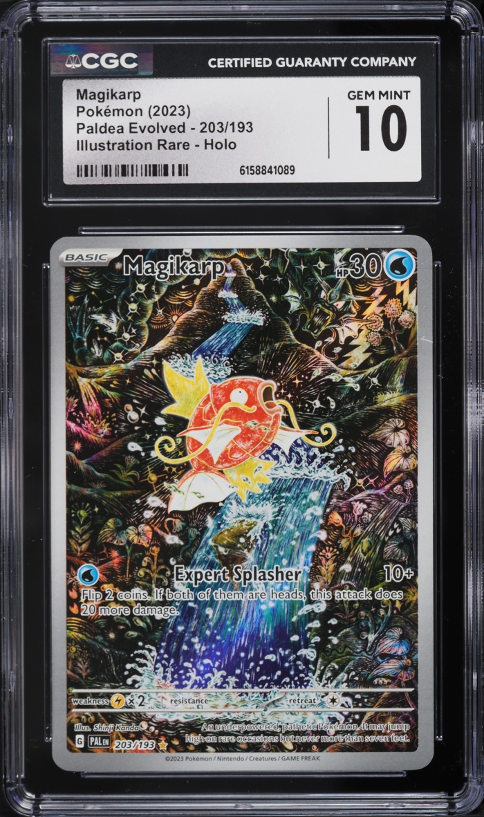 2023 Pokemon Scarlet & Violet Paldea Evolved IR Magikarp #203 CGC 10 GEM MINT