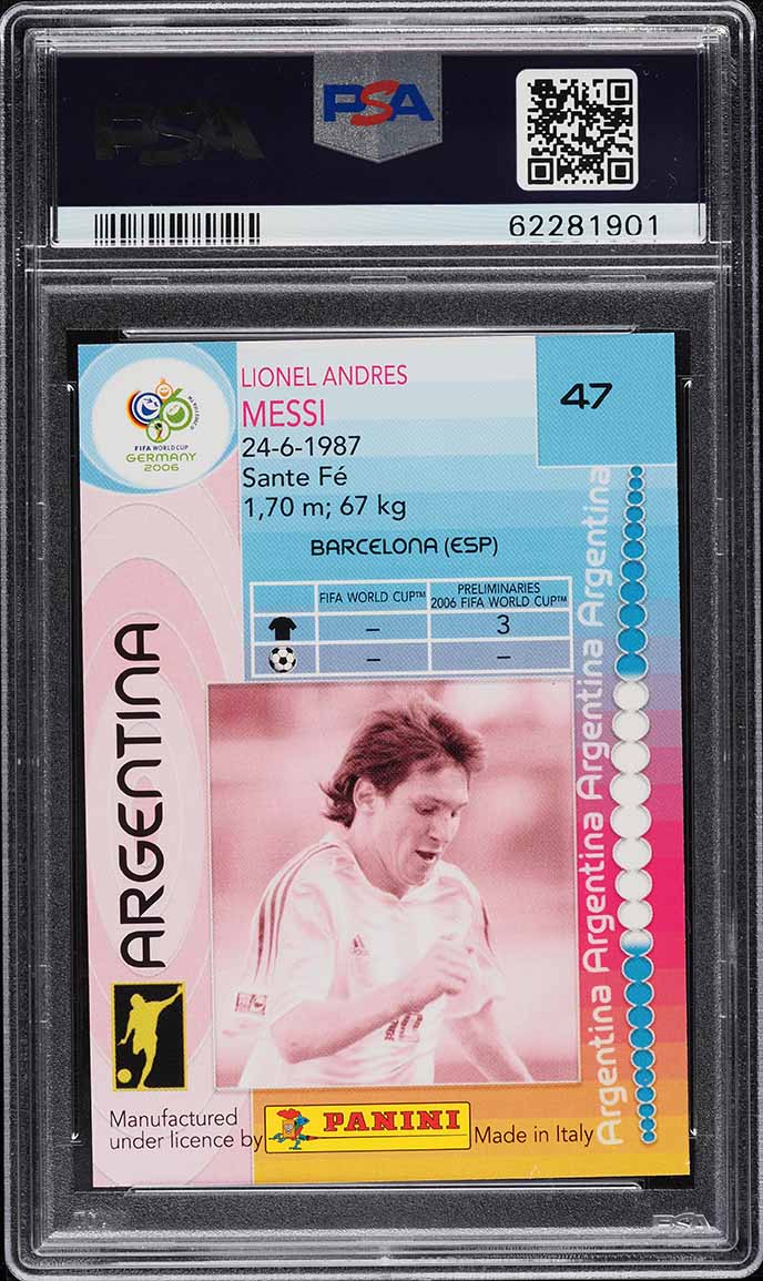 messi W杯 psa鑑定済カード panini 2006 他 2006 Panini GOAAAL! World Cup Lionel Messi #106 for sale | eBay