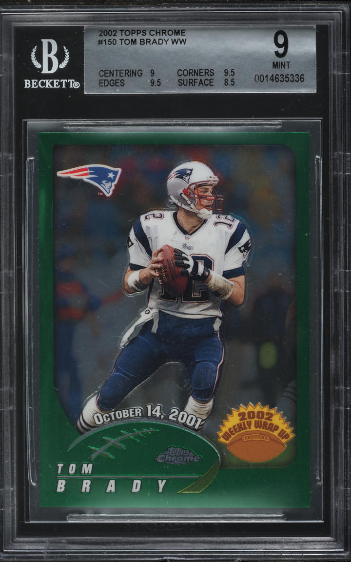 2002 Topps Chrome Tom Brady #150 BGS 9 MINT