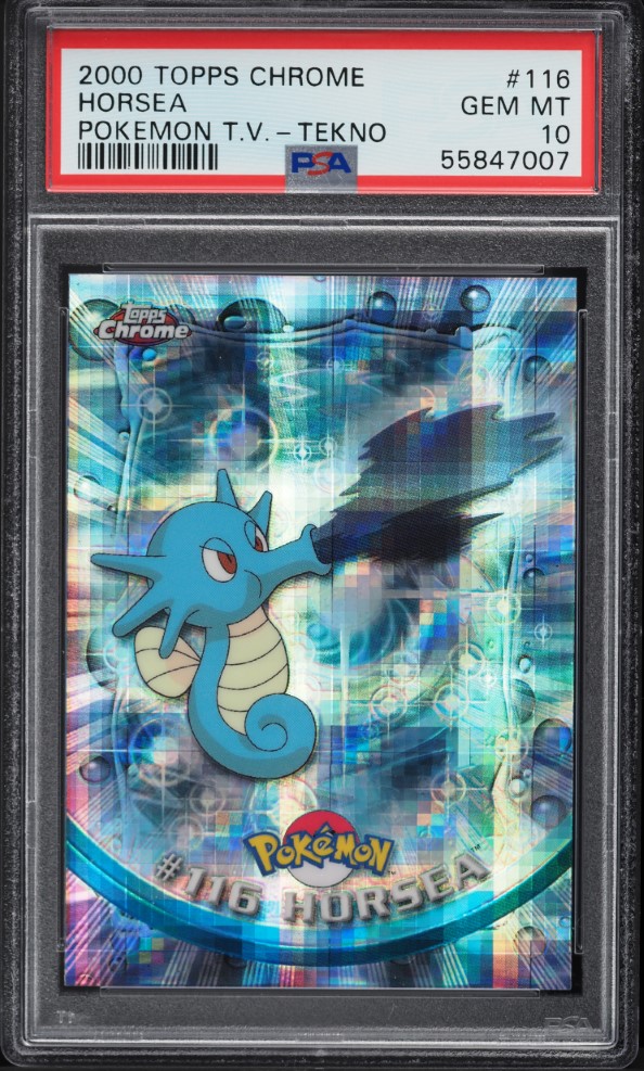 2000 Topps Chrome Pokemon Series 2 Tekno Horsea #116 PSA 10 GEM MINT