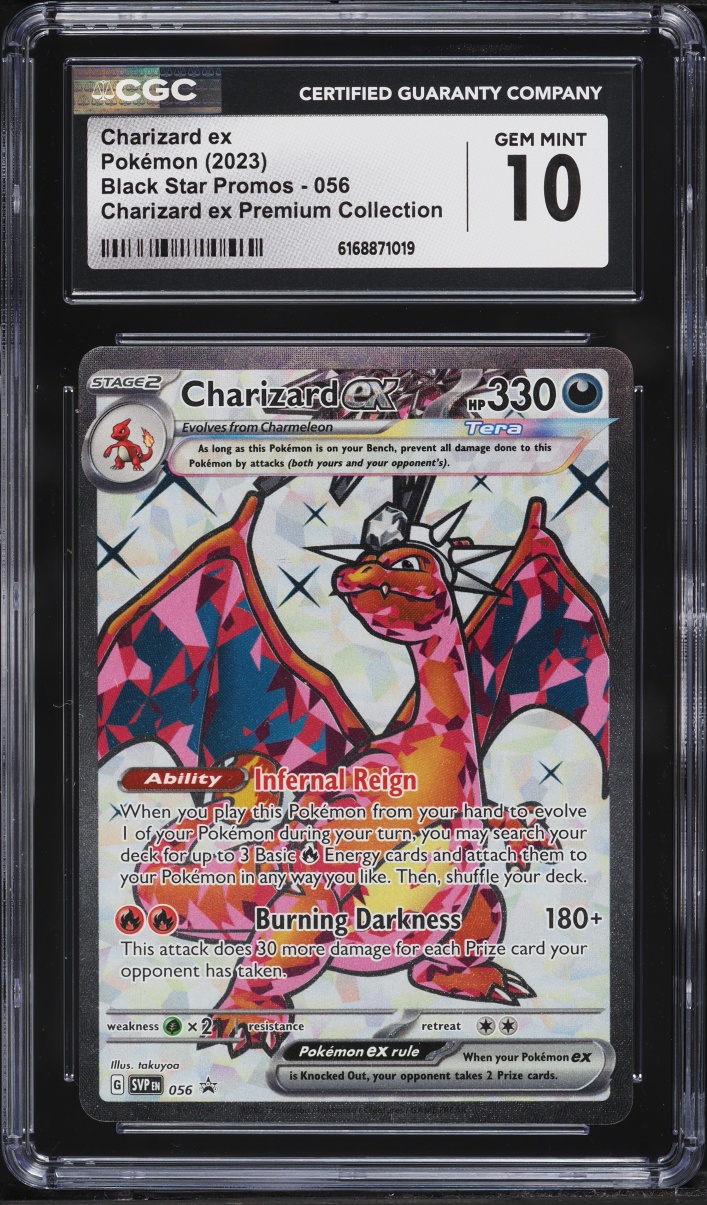 2025 Pokemon SV Promo Premium Collection Full Art Charizard EX #56 CGC 10 GEM MINT