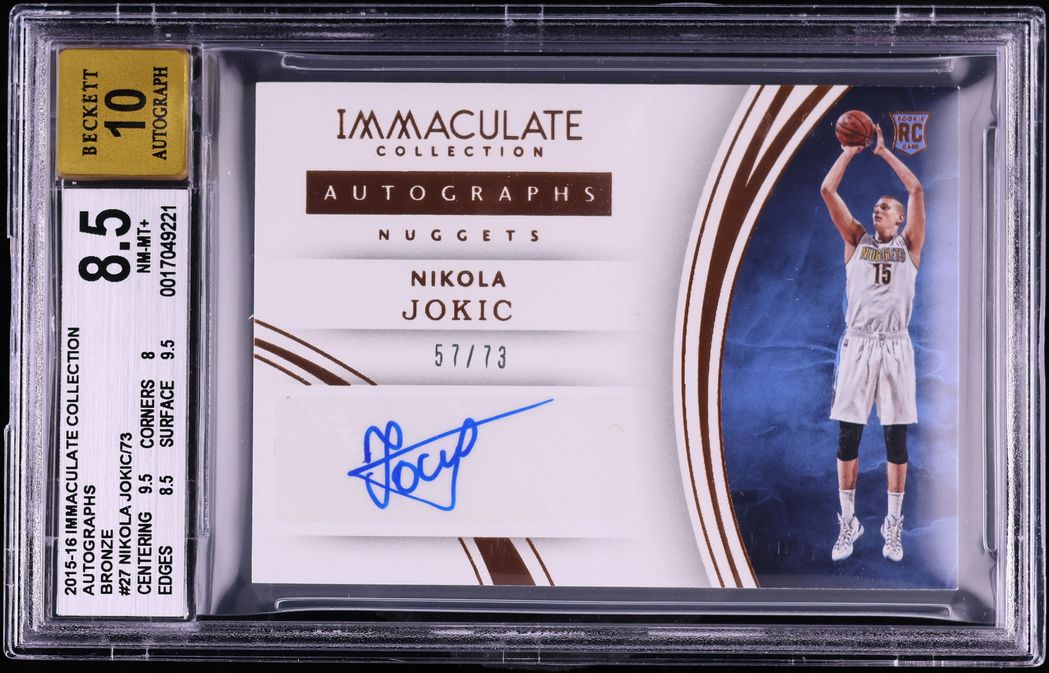 2015 Immaculate Collection Bronze Nikola Jokic ROOKIE AUTO /73 #27 BGS 8.5 NM-MT+ - Photo 1