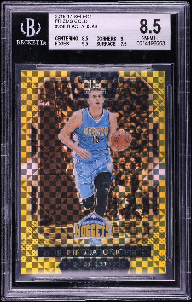 2016 Select Gold Prizm Nikola Jokic /10 #258 BGS 8.5 NM-MT+ - Photo 1