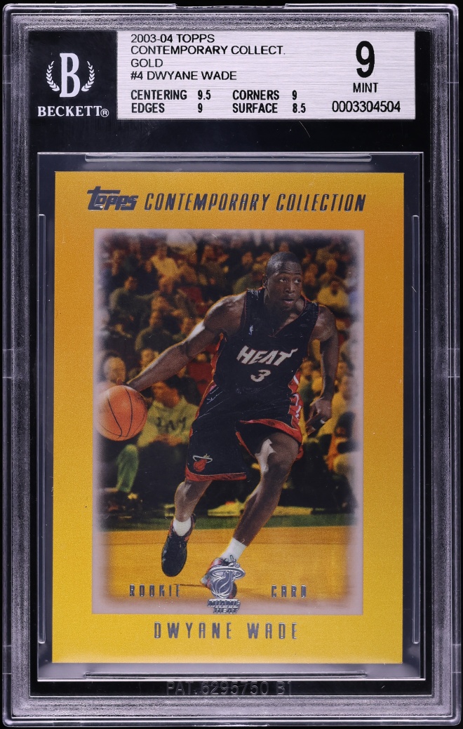 2003 Topps Contemporary Collection Gold Dwyane Wade ROOKIE /25 #4 BGS 9 MINT - Photo 1