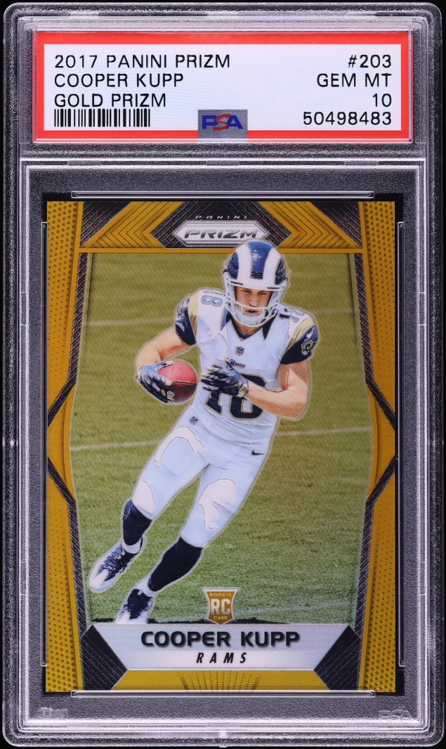 2017 Panini Prizm Gold Cooper Kupp ROOKIE /10 #203 PSA 10 GEM MINT - Photo 1