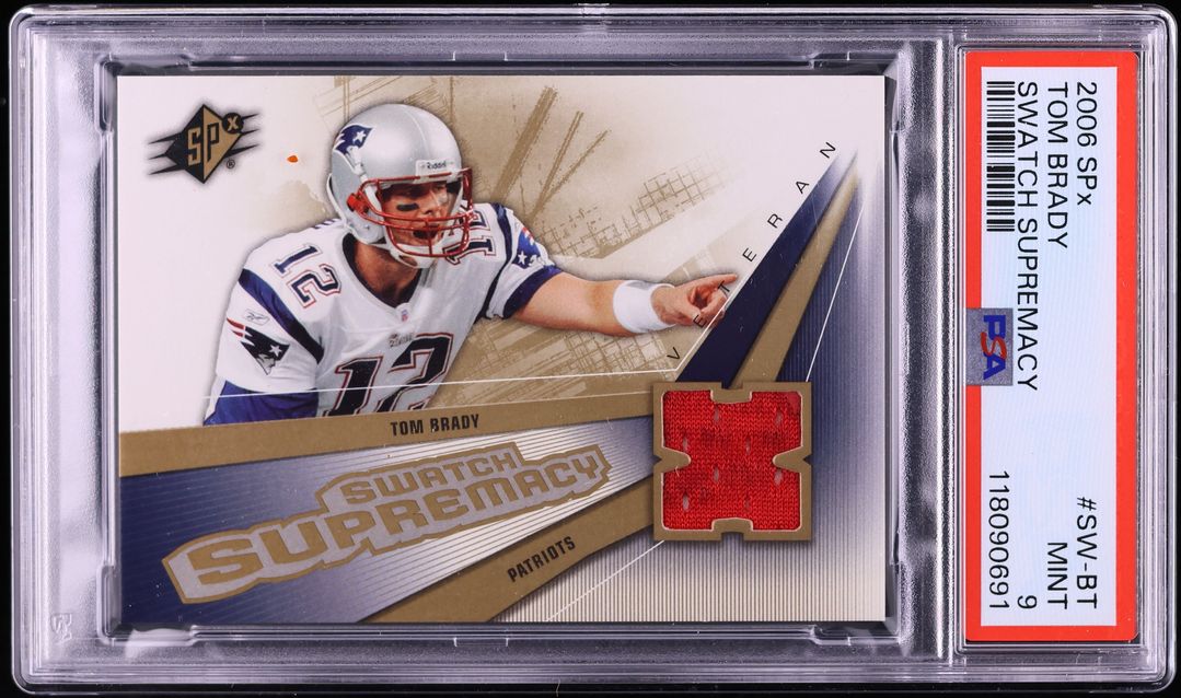 2006 SPx Swatch Supremacy Tom Brady PATCH #SW-BT PSA 9 MINT - Photo 1