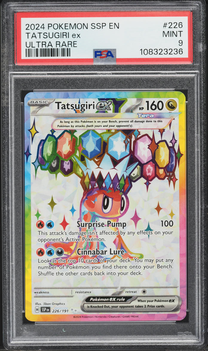 2024 Pokemon Scarlet & Violet Surging Sparks Full Art Tatsugiri ex #226 PSA 9 MINT