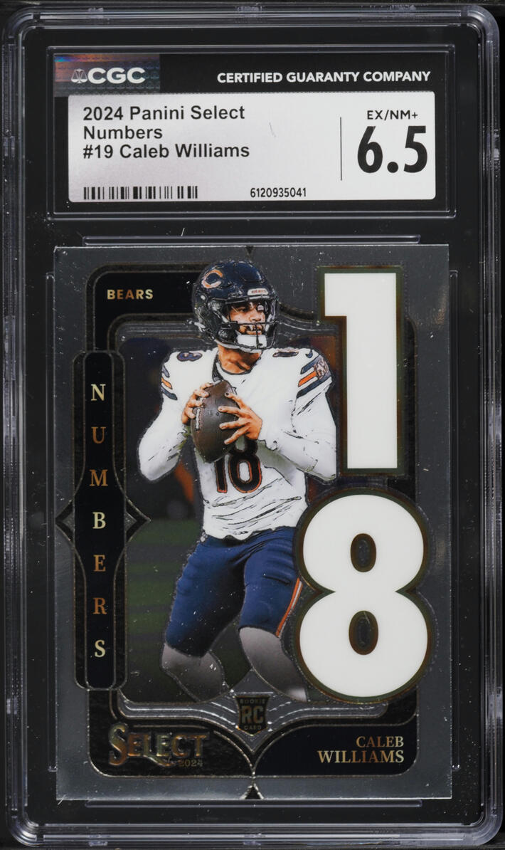 2024 Select Numbers Caleb Williams ROOKIE #19 CGC 6.5 EXMT+