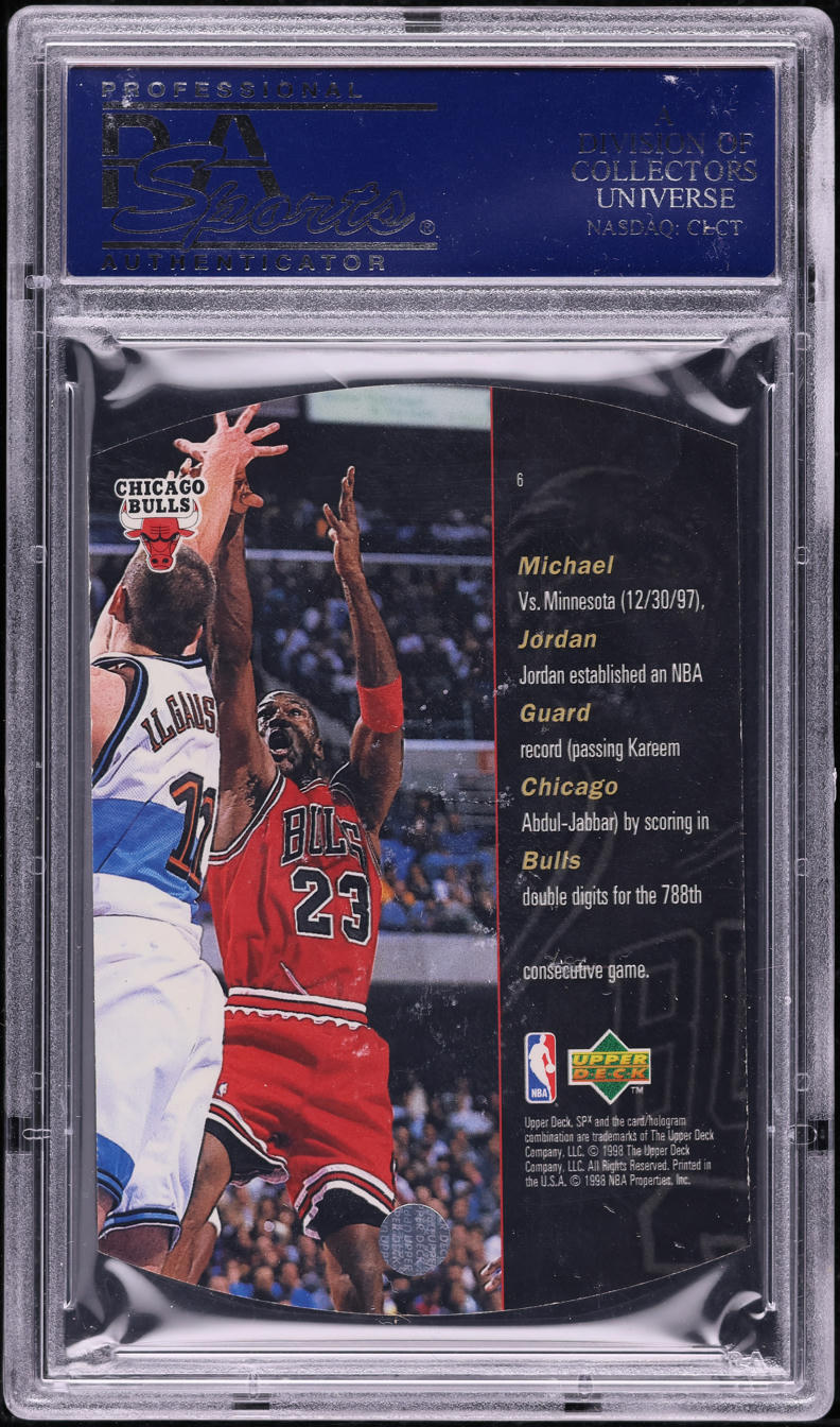 1997 SPx Silver Hologram Die-Cut Michael Jordan #6 PSA 10 GEM MINT