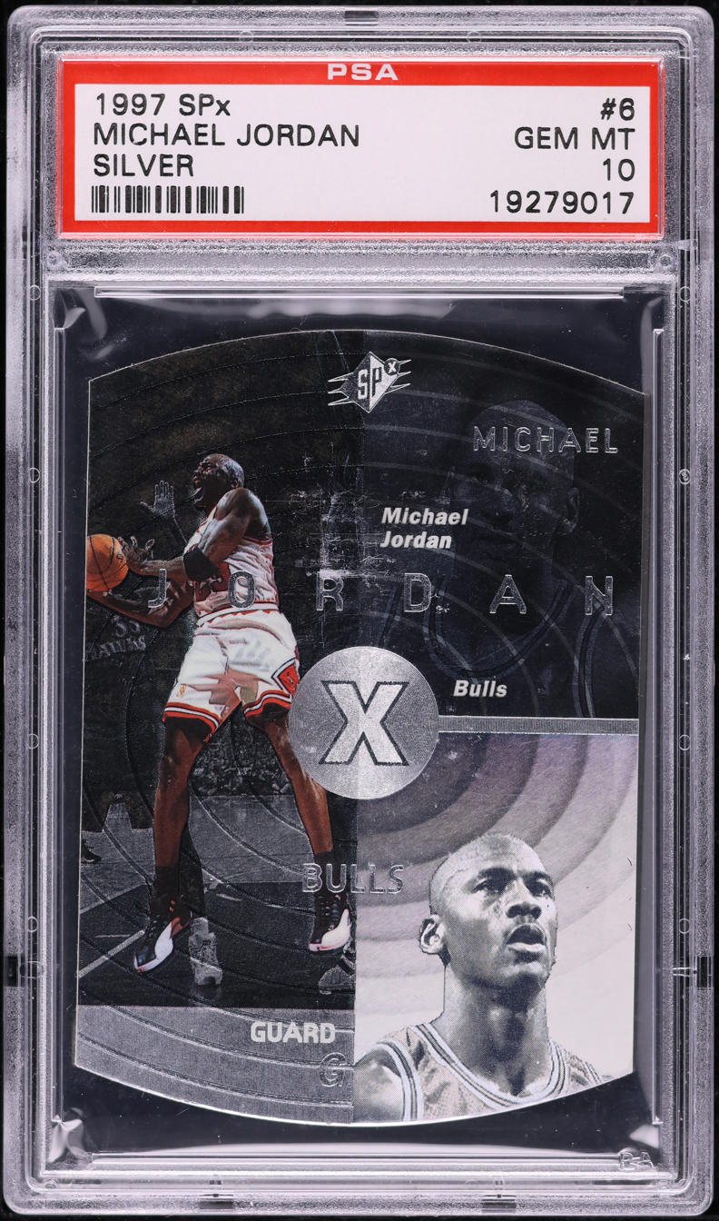 1997 SPx Silver Hologram Die-Cut Michael Jordan #6 PSA 10 GEM MINT