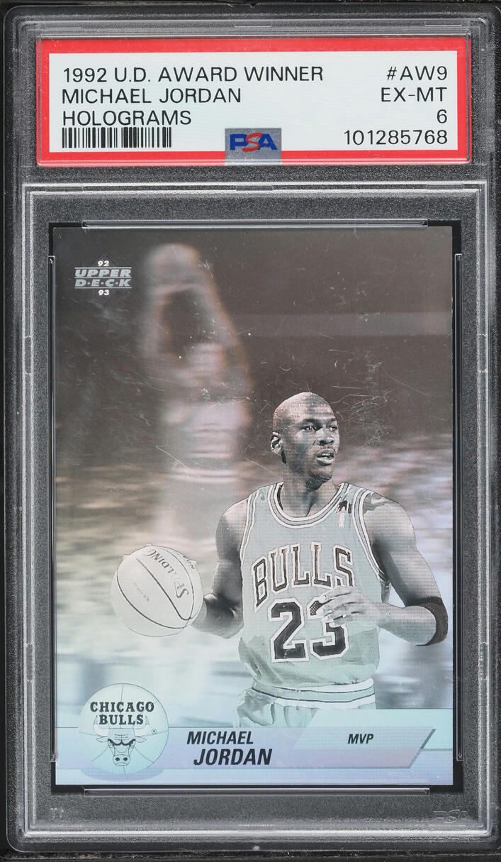 1992 Upper Deck Award Winner Hologram Michael Jordan #AW9 PSA 6 EXMT