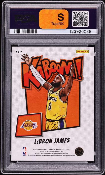 2022 Crown Royale Kaboom! Gold LeBron James /10 #2 PSA 10 GEM MINT