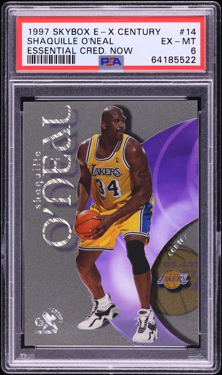 1998 Skybox E-X Century Essential Credentials Now Shaquille O'Neal 14/14 #14 PSA 6 EXMT