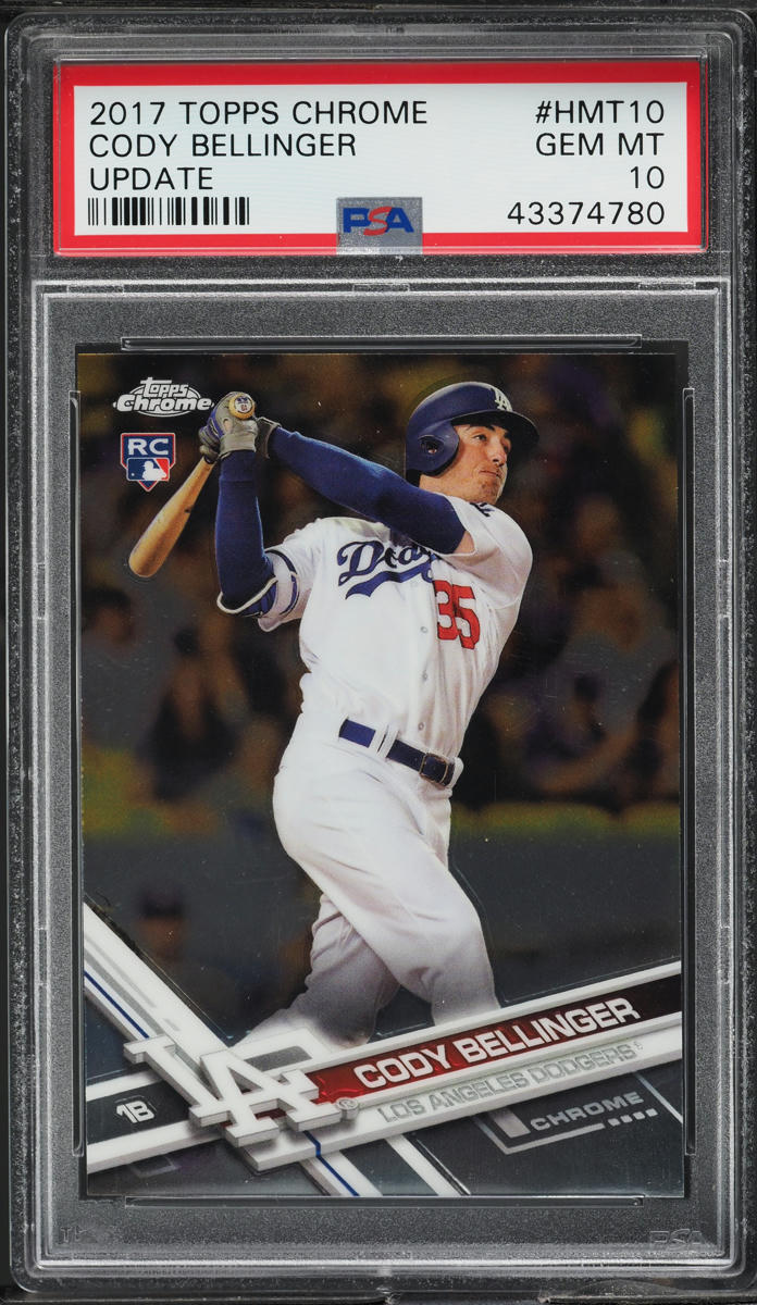 2017 Topps Chrome Update Cody Bellinger ROOKIE #HMT10 PSA 10 GEM MINT ...