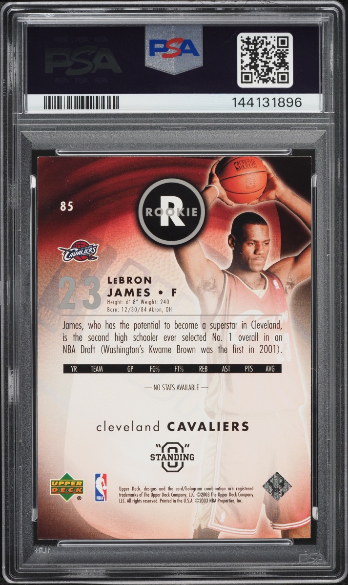 2003 Upper Deck Standing O LeBron James ROOKIE #85 PSA 9 MINT