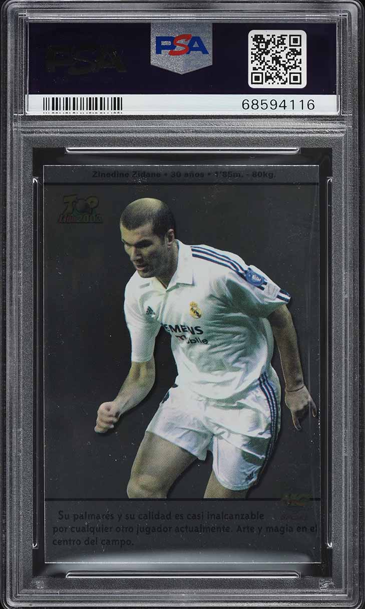2002 Mundi Cromo Top Liga Zinedine Zidane #184 PSA 7 NRMT - Photo 2